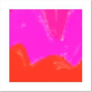 Red pink orange watercolor art design Posters and Art